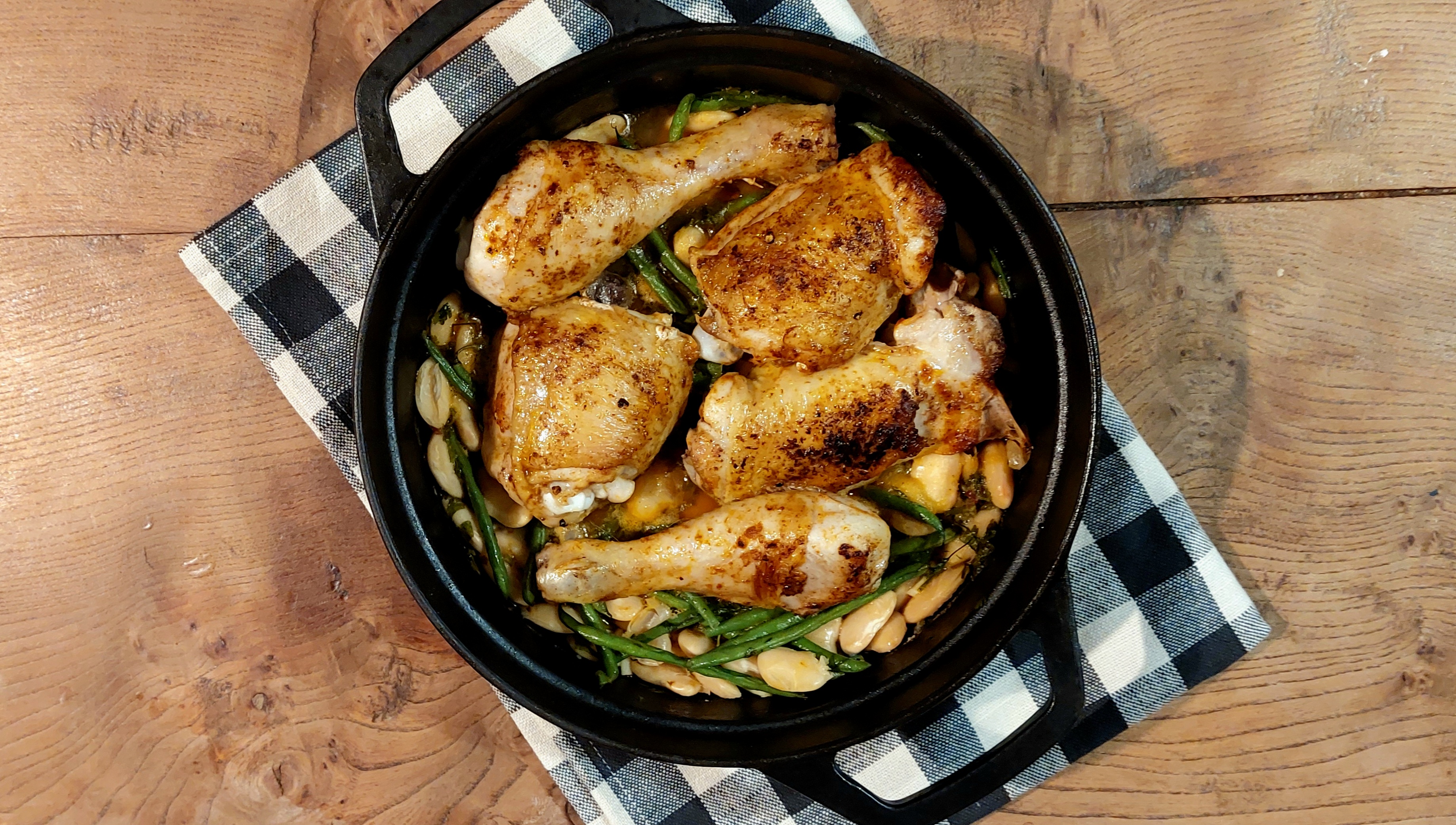 Autumn Chicken, Green Bean and Butter Bean Casserole